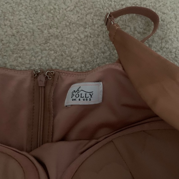 Oh polly 
Corset Mini Dress in Brown - Picture 4 of 5